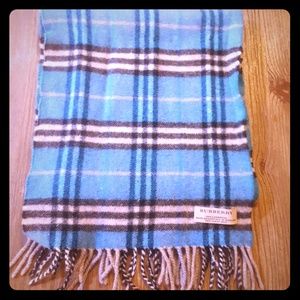 Blue Burberry Scarf.